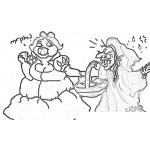 Dibujo para colorear Colorear A Blanca Nieves Gorda