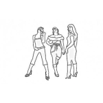 Dibujo para colorear Dibujo De Chicas Orgullosas De Ser Mujeres Para Pintar Y Colorear