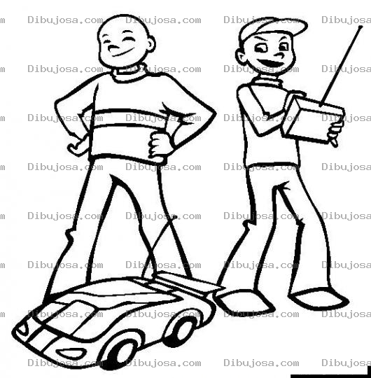 Dibujo para colorear Dibujo De Carrito A Control Remoto Para Pintar Y Colorear