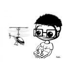 Dibujo para colorear Dibujo De Helicoptero A Control Remoto Para Pintar Y Colorear