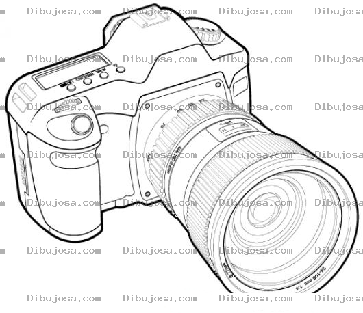 Dibujo para colorear Dibujo De Camara Profesional Para Pintar Y Colorear
