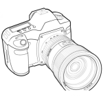 Dibujo para colorear Dibujo De Camara Profesional Para Pintar Y Colorear