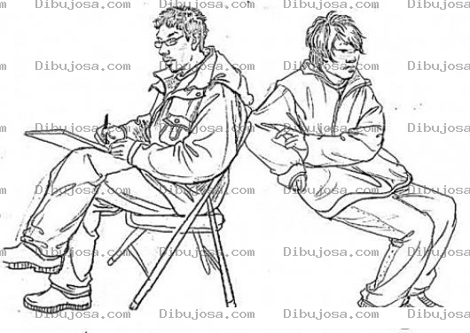Dibujo para colorear El Estudioso Y El Haragan Para Pintar Y Colorear Al Aplicado Y Al Vago