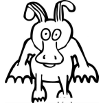 Dibujo para colorear Dibujo De Pato Con Orejas De Burro Y Cuerpo De Rana Para Pintar Y Colorear Patoburro Burrorana Patorana