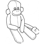 Dibujo para colorear Monito De Peluche Dibujo D Eun Mono De Felpa Para Pintar Y Colorear