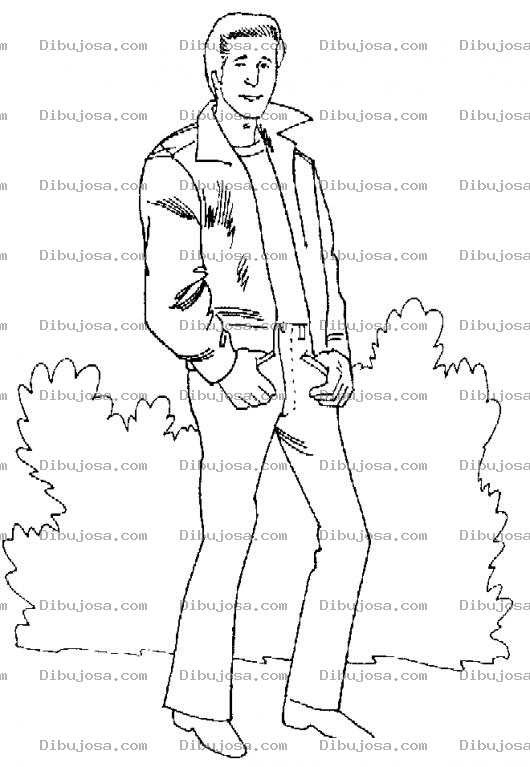 Dibujo para colorear Chumpa De Cuero Argentino Dibujo De Un Hombre Con Chumpa De Cuero Para Pintar Y Colorear