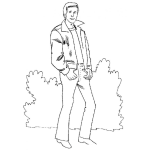 Dibujo para colorear Chumpa De Cuero Argentino Dibujo De Un Hombre Con Chumpa De Cuero Para Pintar Y Colorear