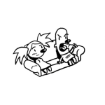 Dibujo para colorear Dibujo De Hermanitos Sentados En Un Sofa Para Pintar Y Colorear