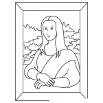 Dibujo para colorear Dibujo De La Monalisa Para Pintar Y Colorear