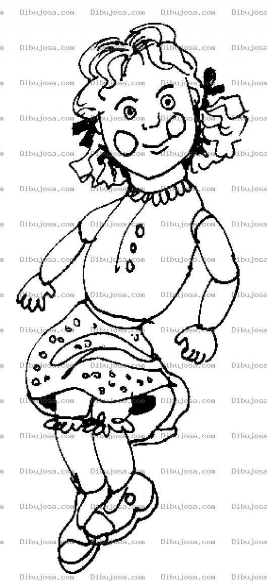 Dibujo para colorear Muneca De Trapo Para Pintar Y Colorear