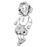 Dibujo para colorear Muneca De Trapo Para Pintar Y Colorear