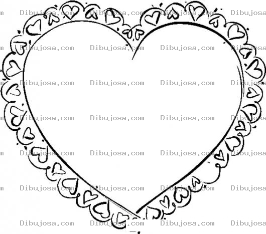 Dibujo para colorear Pintar un Corazon