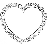 Dibujo para colorear Pintar un Corazon