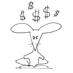 Dibujo para colorear Dibujo De Raton Escribiendo Un Libro Acerca Del Dinero Para Pintar Y Colorear