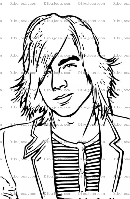 Dibujo para colorear Dibujo De Chico De Pelo Largo Para Pintar Y Colorear