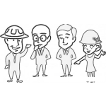 Dibujo para colorear Dibujo De Ingenieros Civiles Para Pintar Y Colorear