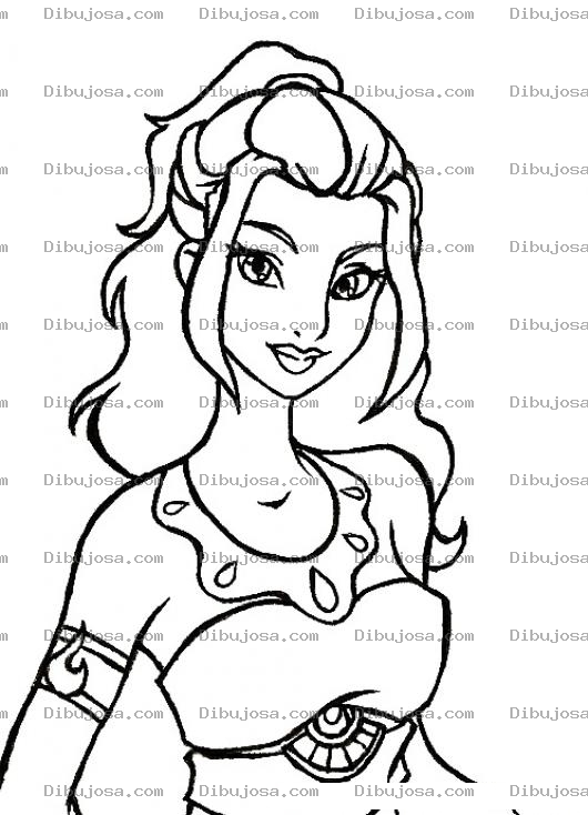 Dibujo para colorear Princesa De Disney Para Colorear
