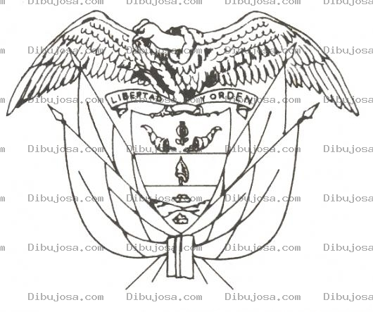 Dibujo para colorear Escudo De Panama Para Colorear