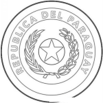 Dibujo para colorear Escudo De Paraguay Para Colorear