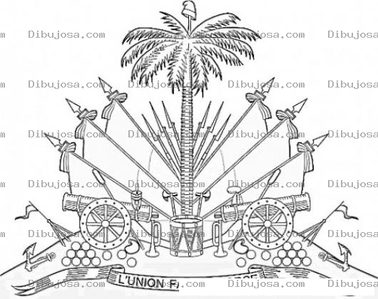 Dibujo para colorear Escudo De Haiti Para Colorear