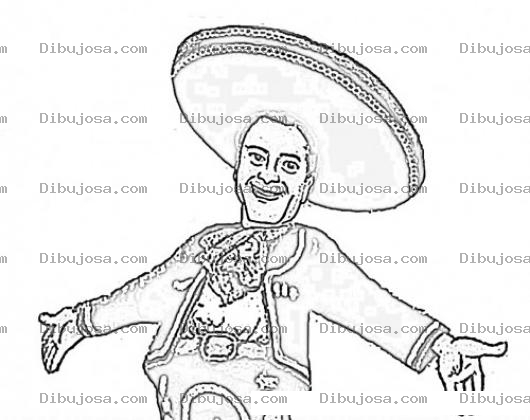 Dibujo para colorear Dibujo De Enrique Pena Nieto Con Sombrero Charro Para Pintar Y Colorear El Grito De Viva Mexico Cabrones