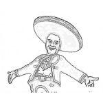 Dibujo para colorear Dibujo De Enrique Pena Nieto Con Sombrero Charro Para Pintar Y Colorear El Grito De Viva Mexico Cabrones
