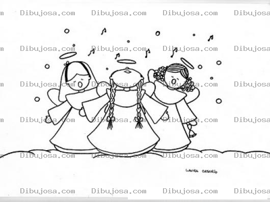 Dibujo para colorear Dibujos de Angelitos