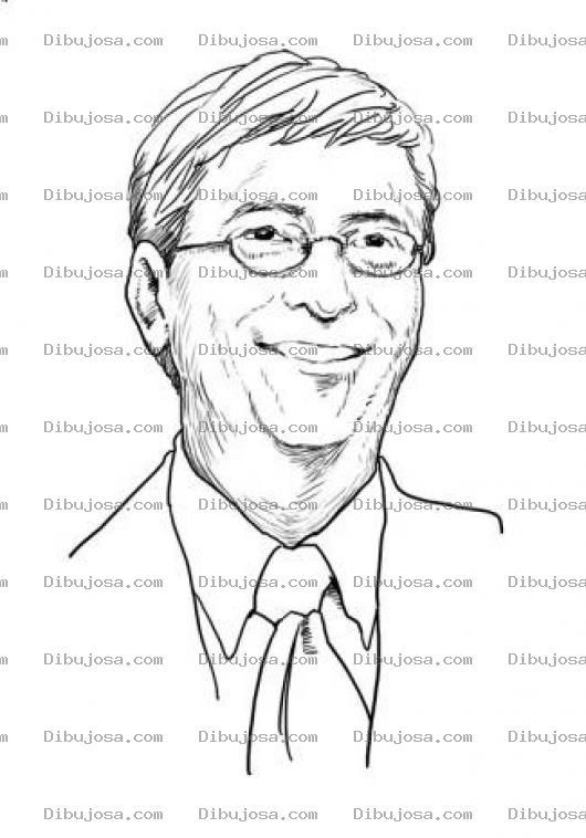 Dibujo para colorear Dibujo De Bill Gates Para Pintar Y Colorear