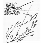 Dibujo para colorear Pescador De Tiburones Para Colorear