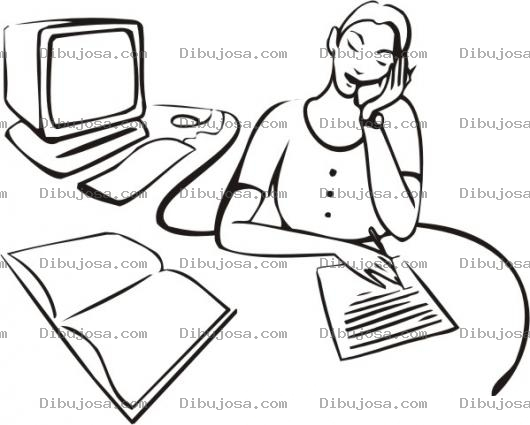Dibujo para colorear Dibujo De Secretaria Hablando Por Telefono Para Pintar Y Colorear