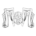 Dibujo para colorear Dibujo De Arana Con Zapatos Para Colorear