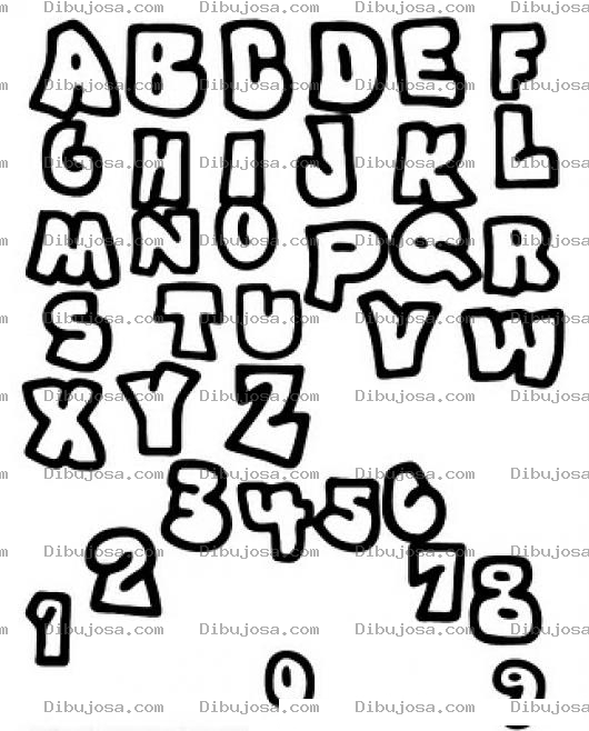Dibujo para colorear Abecedario En Mayusculas Para Colorear Abcdario Con Numeros Para Pintar