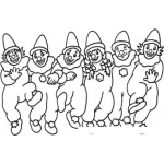 Dibujo para colorear Dibujo De Payasos Bailando Para Pintar Y Colorear