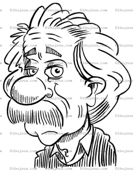 Dibujo para colorear Colorear A Albert Einstan