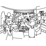 Dibujo para colorear Fiesta De Fin De Ano Para Pintar Y Colorear
