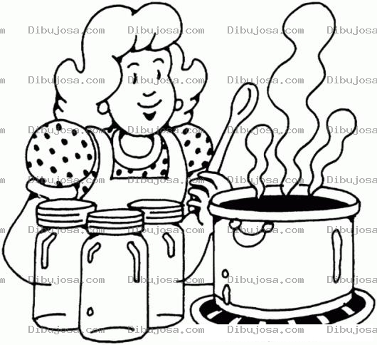 Dibujo para colorear Ama De Casa Para Colorear