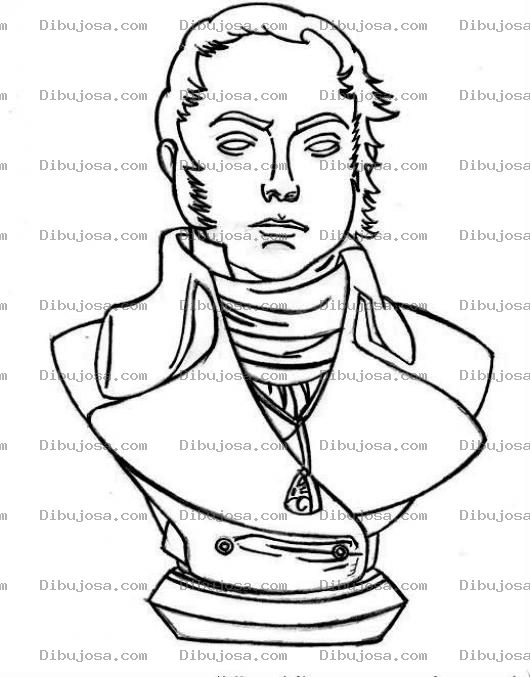 Dibujo para colorear Colorear A Andres Bello Dibujo Del Busto De Andresbello Para Pintar Y Colorear