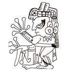 Dibujo para colorear Dibujo Maya Con Manos De Rana Para Pintar Y Colorear