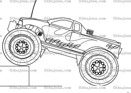 Dibujo para colorear Trocas Para Colorear Dibujo De Una Troca Pickup Monster Truck Para Pintar Y Colorear