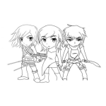 Dibujo para colorear Dibujo De Las Chicas TBC Para Pintar Y Colorear