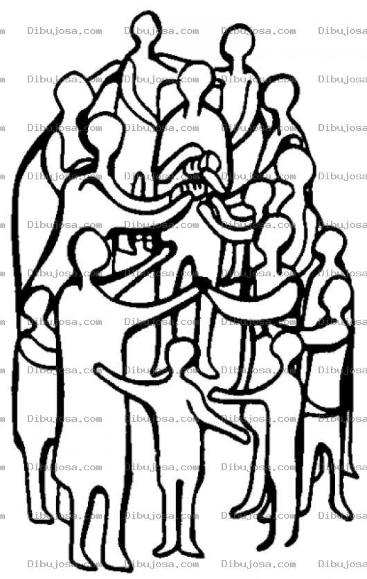 Dibujo para colorear Dibujo De Solidaridad Para Pintar Y Colorear
