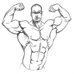 Dibujo para colorear Dibujo De Fisicoculturista Para Pintar Y Colorear