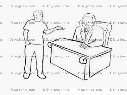 Dibujo para colorear Dibujo De Empleado Y Jefe Para Pintar Y Colorear