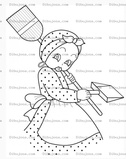 Dibujo para colorear Colorear linda negrita