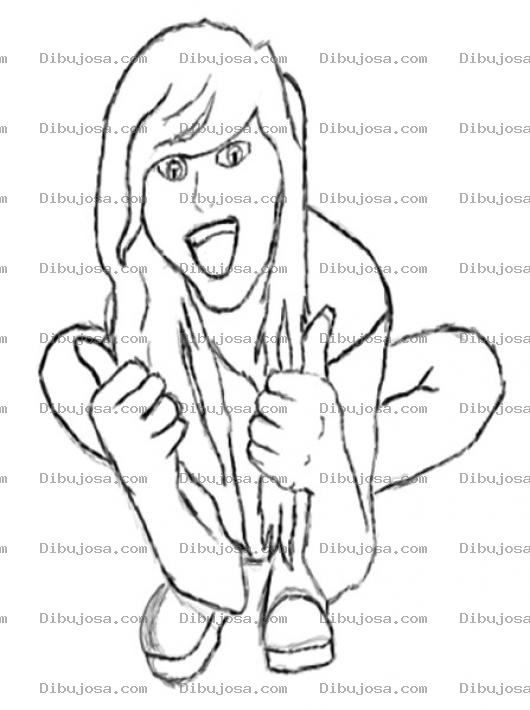 Dibujo para colorear Adolecente Loca Para Pintar Y Colorear