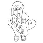 Dibujo para colorear Adolecente Loca Para Pintar Y Colorear