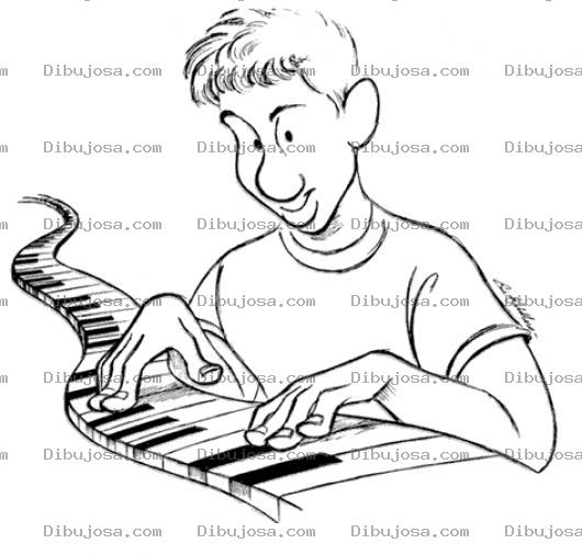 Dibujo para colorear Piano Larguisimo Para Pintar Y Colorear