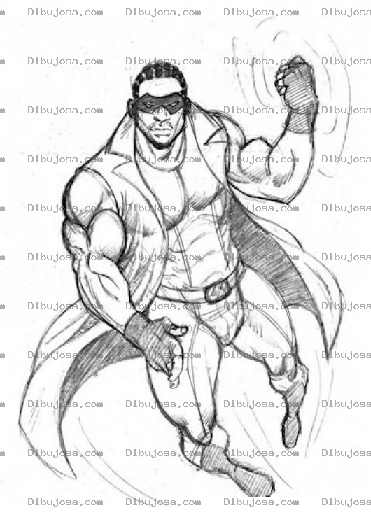 Dibujo para colorear Super Don Omar Dibujo De Negrito Super Heroe Para Pintar Y Colorear