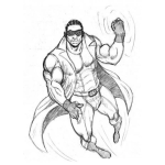 Dibujo para colorear Super Don Omar Dibujo De Negrito Super Heroe Para Pintar Y Colorear