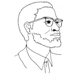 Dibujo para colorear Malcolmx Dibujo De Malcolm X Para Pintar Y Colorear
